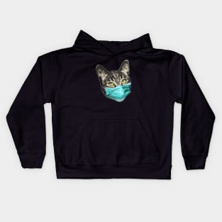 covid cat Kids Hoodie